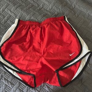 Nike Red and White Athletic Shorts Lightweight Performance